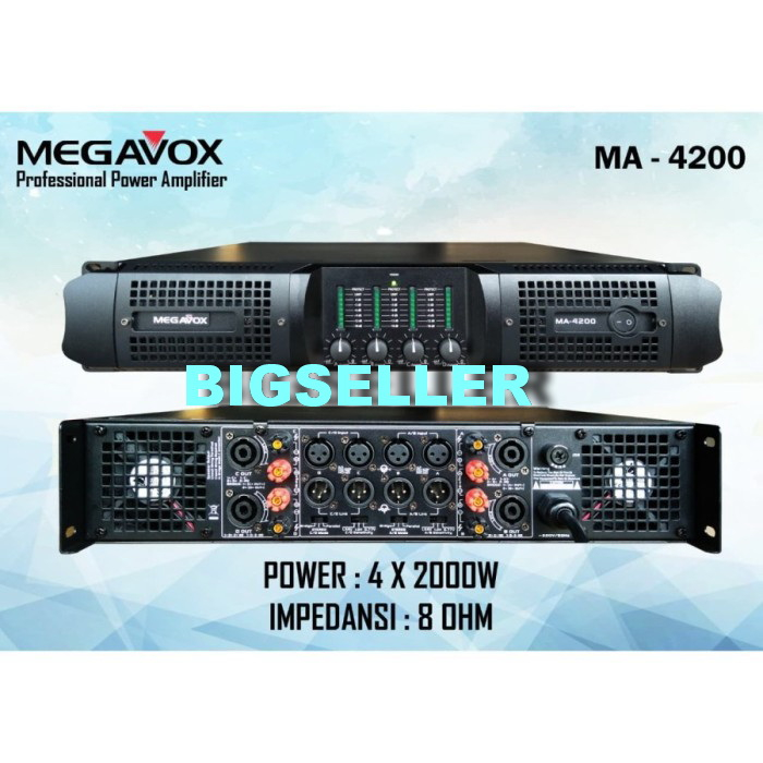POWER AMPLIFIER MEGAVOX MA 4200 AMPLI MEGAVOX MA4200 ORI
