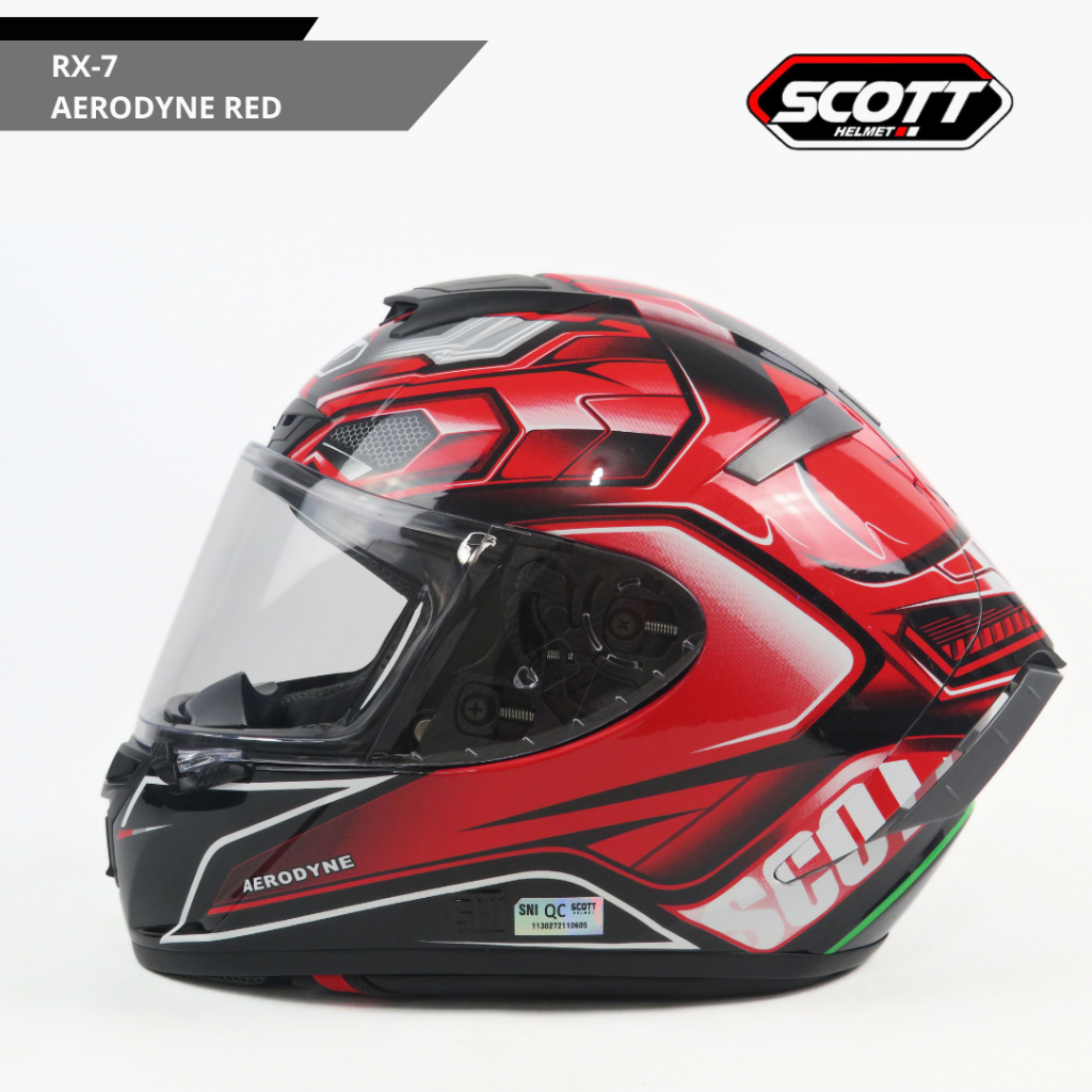 Scott - Helm Full Face Dewasa RX-7 SNI / Aerodyne Red