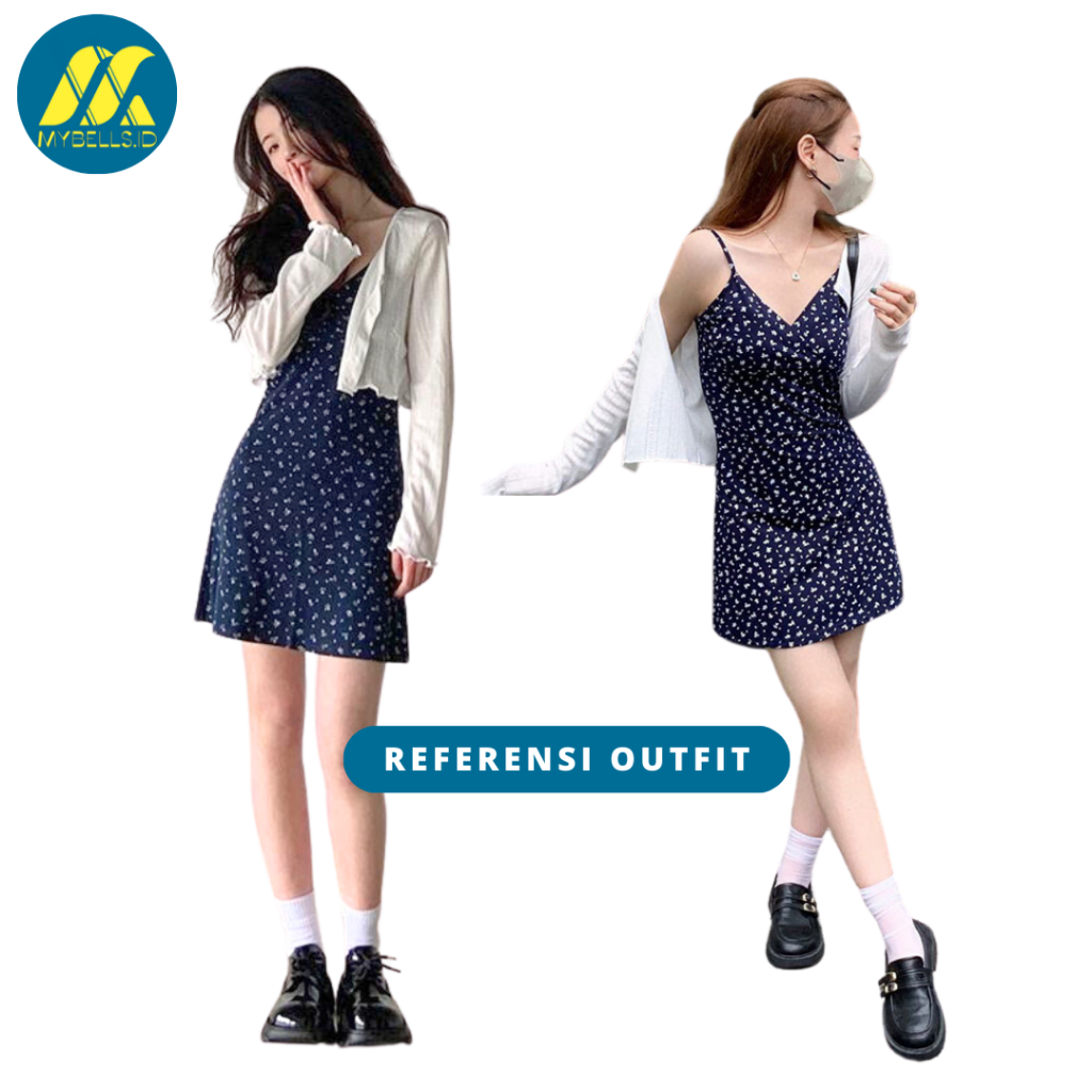 hot mb bj092 dress wanita motif bunga korean fashion mini dress sexy