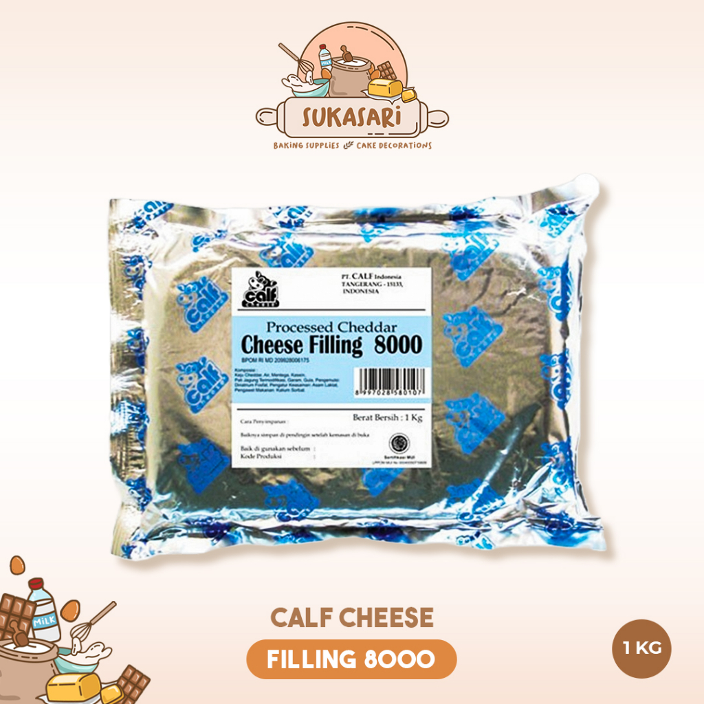 

Sukasari - Calf Cheese Filling 8000 1kg / Keju Filling Calf 8000 Isian Roti