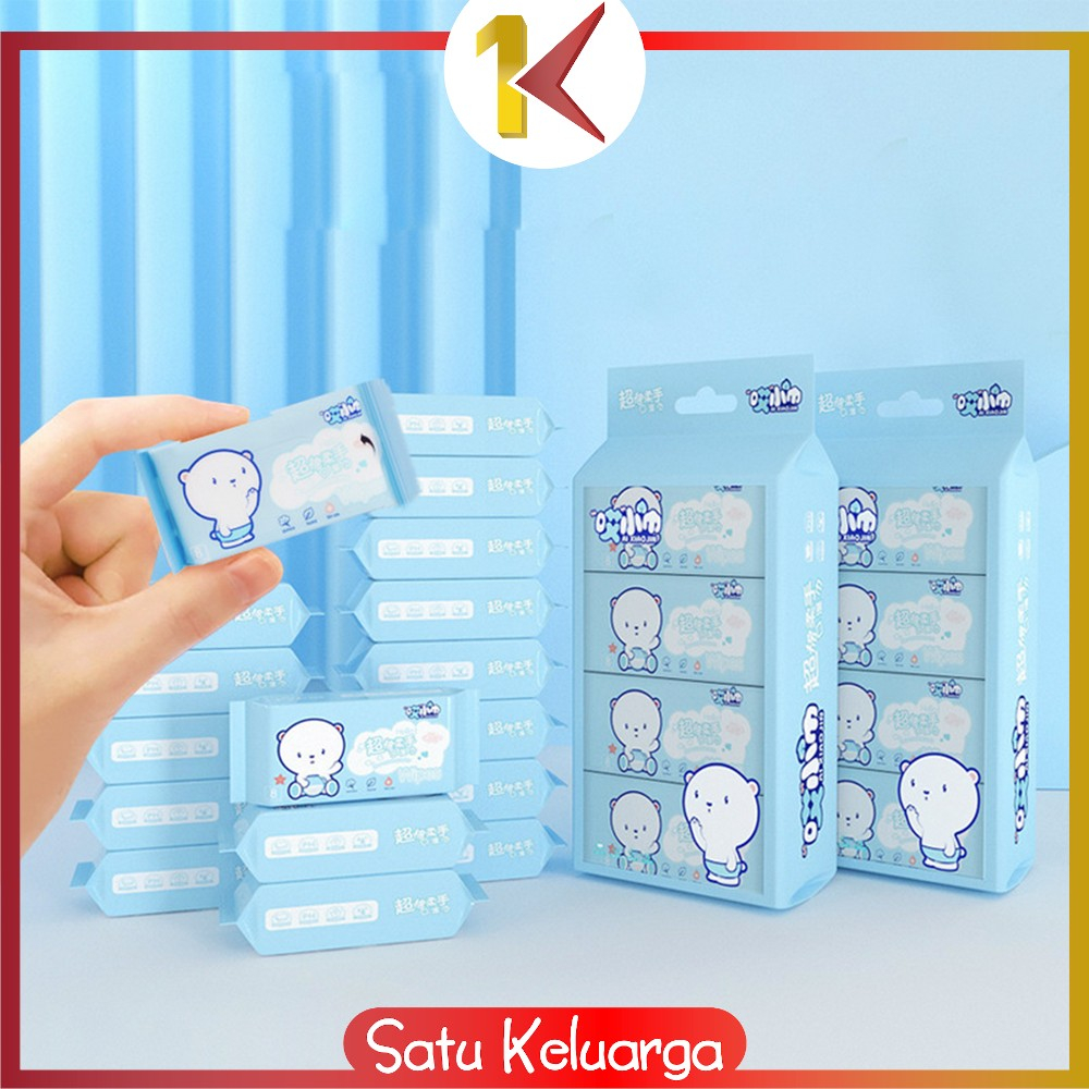 	 SK-C949 Tissue Basah Mini Karakter Travel 8in1 / Tisue Basah Bayi Bebas Alkohol 1Pack Isi 8PCS / Tissue Basah Travel / Tisu Travel / Wet Wipes Mini	