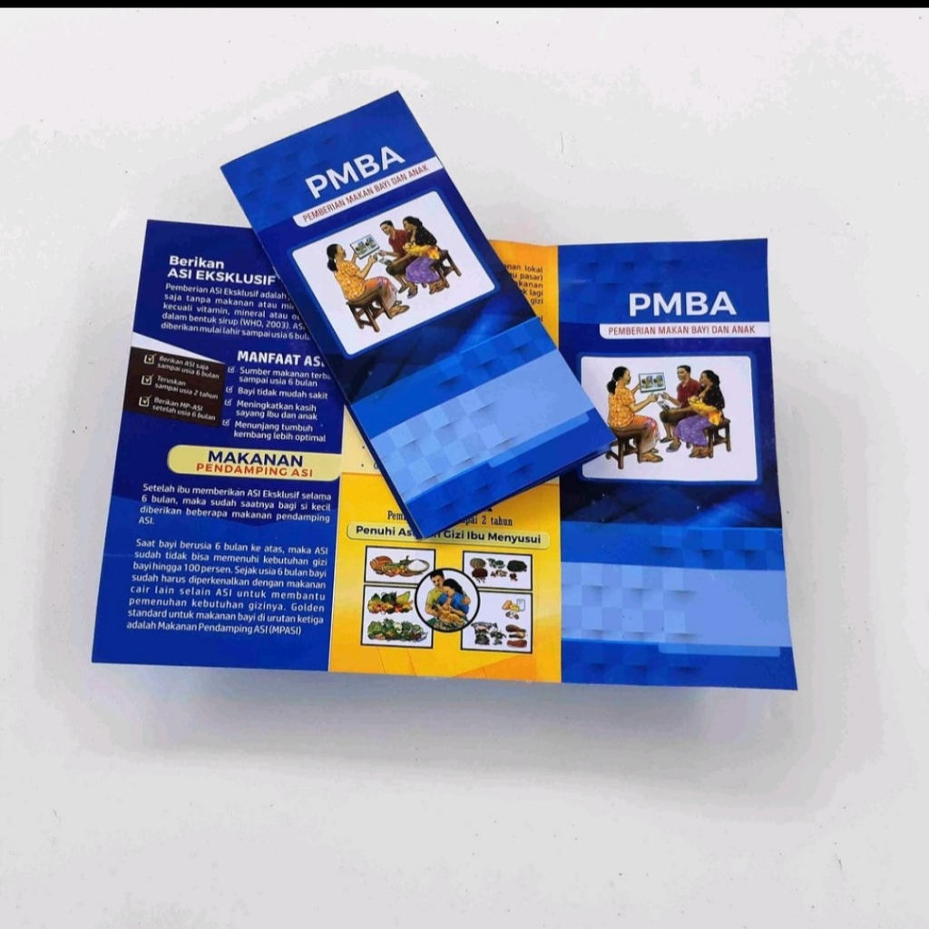 Leaflet / Brosur Pemberian Makanan Bayi dan Anak, Makanan Sehat Balita, PMBA