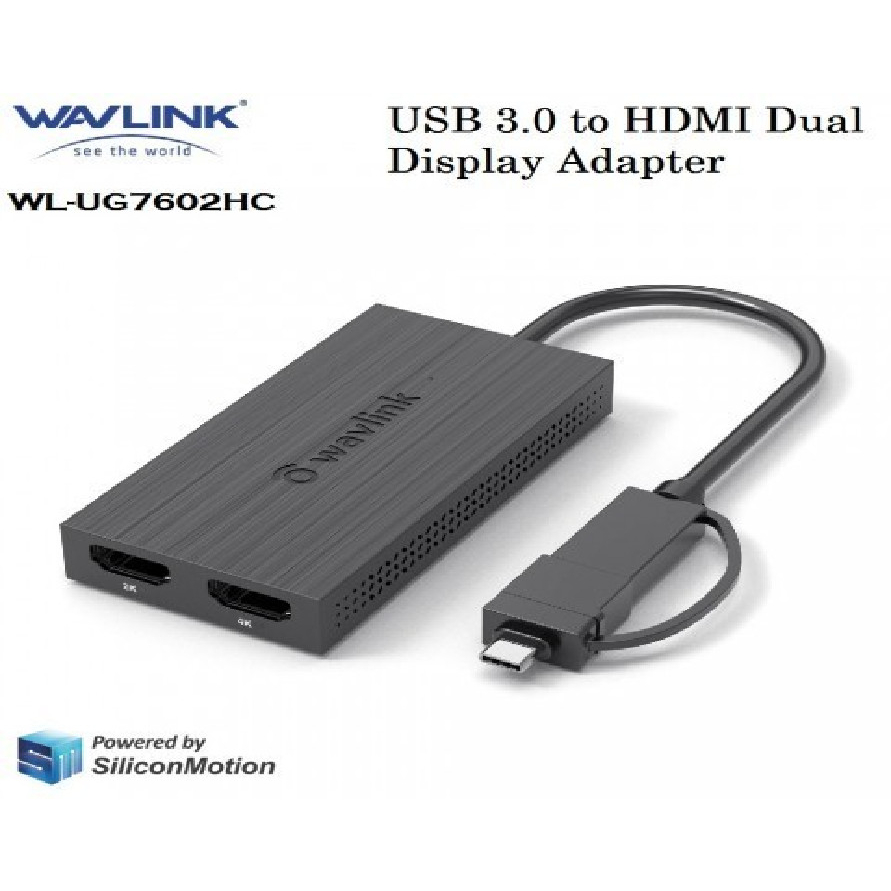 WAVLINK USB to HDMI 4K USB C to HD Display Adapter USB3.0