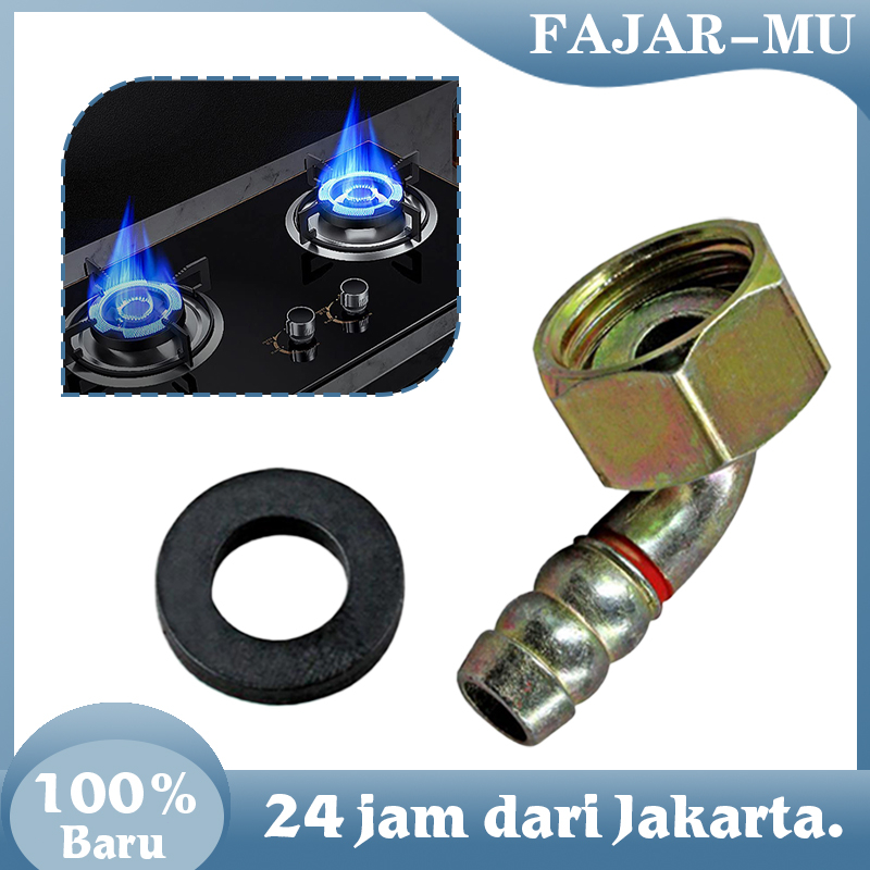 Nepel Selang Gas Sambungan Selang Gas Model Bengkok Untuk Berbagai Macam Merek Kompor Kompor Tanam