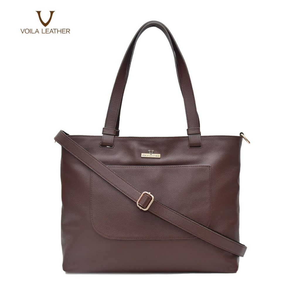 VOILA LEATHER Tas Tote Tas Selempang Tas Kerja Wanita Kulit Asli Genuine Leather Tote Bag Sling Bag 