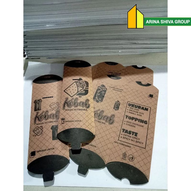 

100 LEMBAR KERTAS KEBAB TARIKAN UKURAN 24 × 9,2 CM KARTON HIGH QUALITY TEBAL PRODUK TERBARU | KOTAK KEBAB KEKINIAN | DUS KEBAB VIRAL SHOPEE| KEMASAN KEBAB | BOX KEBAB 500 PCS MURAH | CENTRAL JAYA ABADI 25 | ARINA SHIVA GROUP 7255