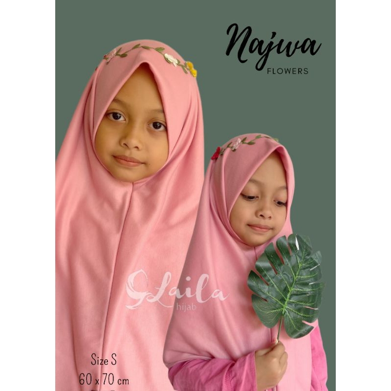 Najwa Flowers Hijab mahkota anak