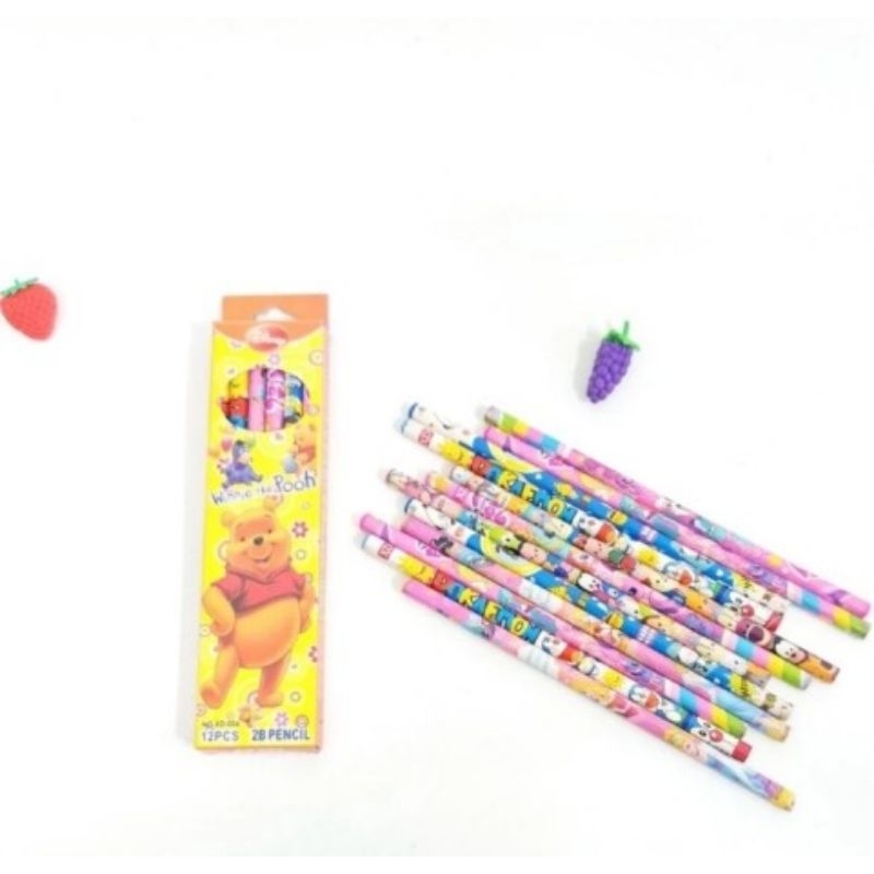 

SJS pencil fancy 2B packing dus (12pcs)/pensil