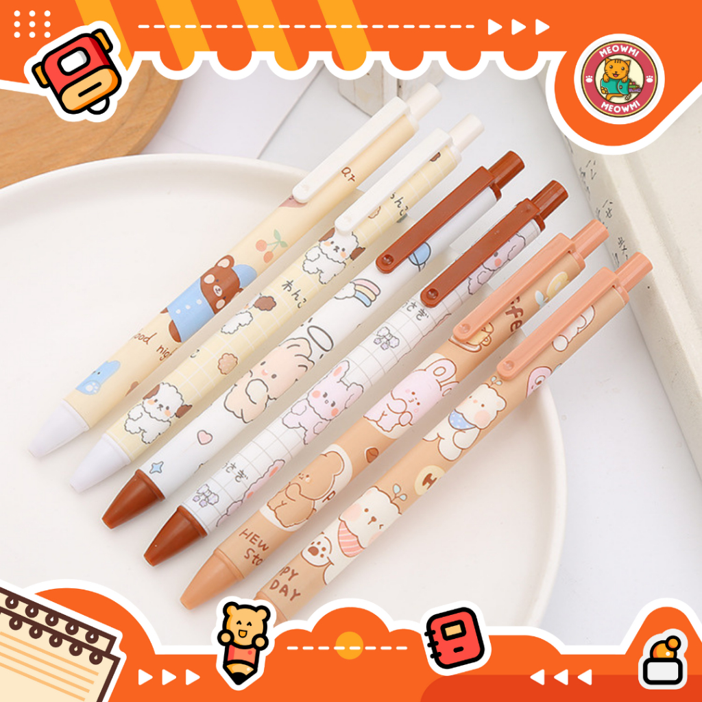 

Pulpen Mekanik Ballpoint 0.5mm Motif Bear Caramel PN0376