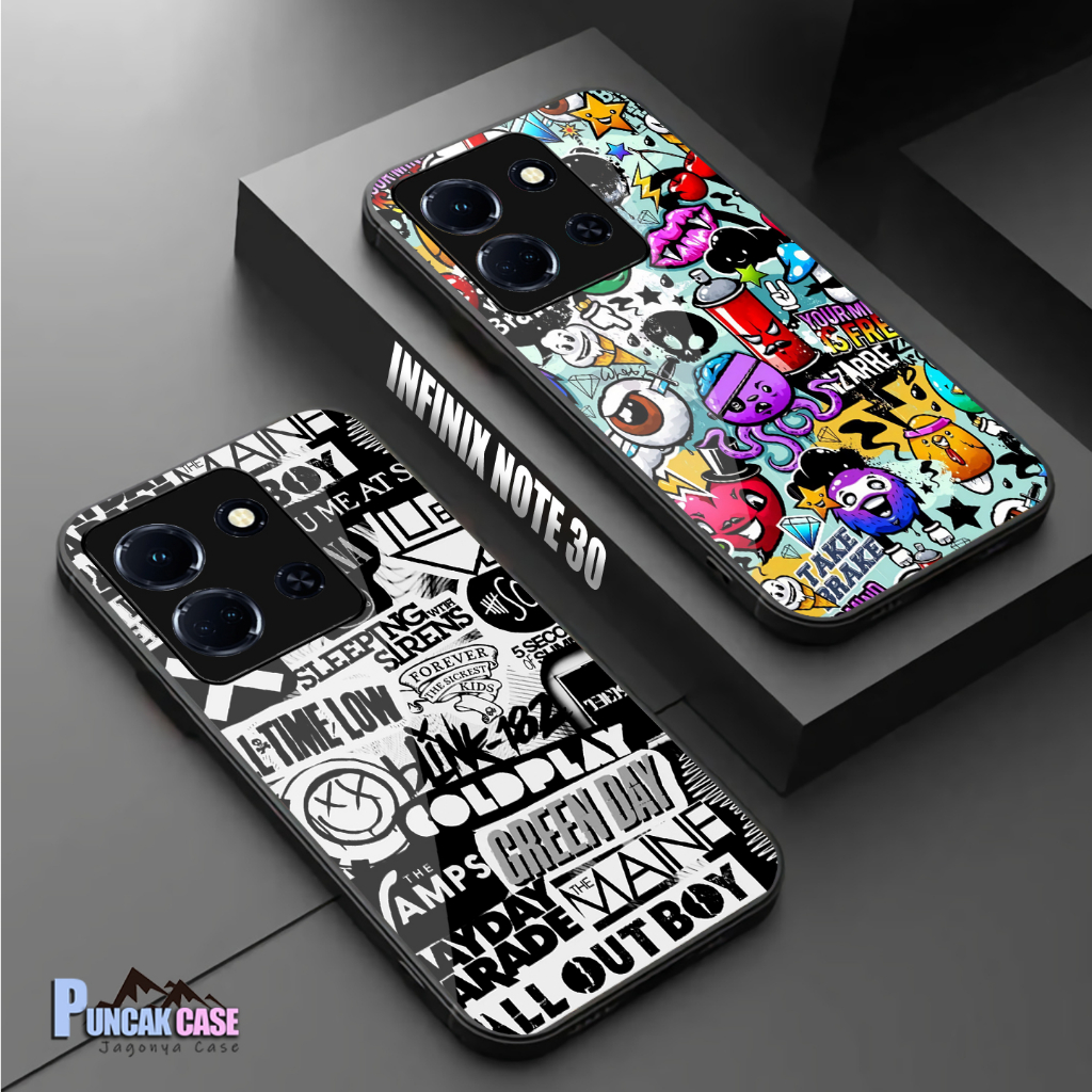 Softcase Glass Kaca INFINIX NOTE 30 30 PRO Terbaru 2023 (A494) PELINDUNG HANDPHONE - AKSESORIES HAND