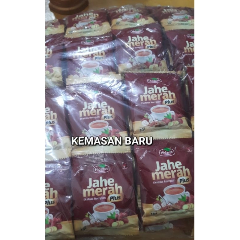 

Hidayah jahe merah bubuk plus renceng Jahe merah hidayah sachet