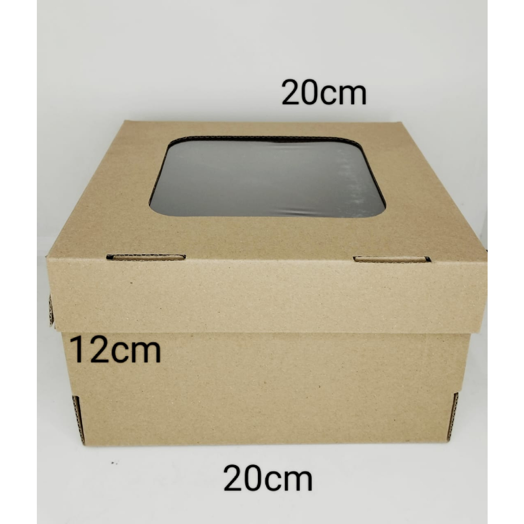 

CAKE BOX MIKA 20X20X12 CM 5 PCS E-FLUTE ( SENYAWA ) KARDUS