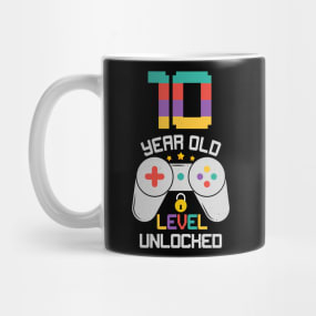 Mug 10th Birthday 10 Year Old Level Unlocked