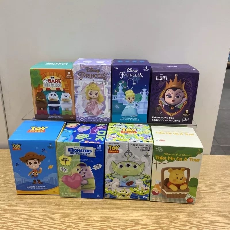 miniso blind box monster inc princess fairy minions crayon sinchan alien