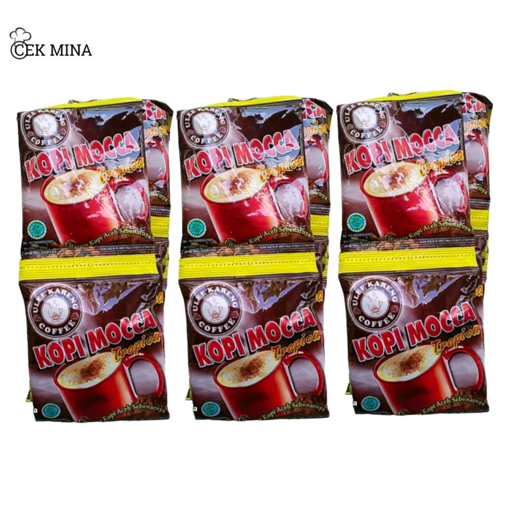 

Kopi Aceh Ulee Kareng Sachet Mocca 3 in 1 / 1 renteng isi 10 pcs