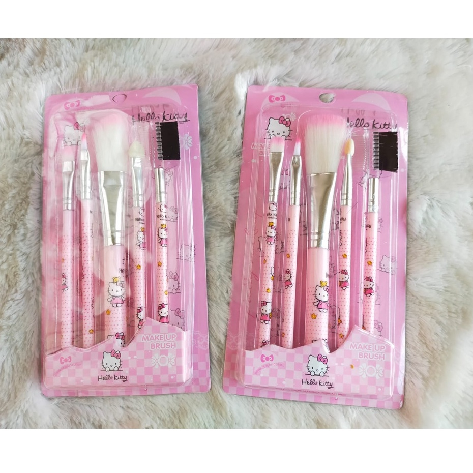 Kuas MakeUp Karakter SET 5 HELLOKITY & DORAEMON