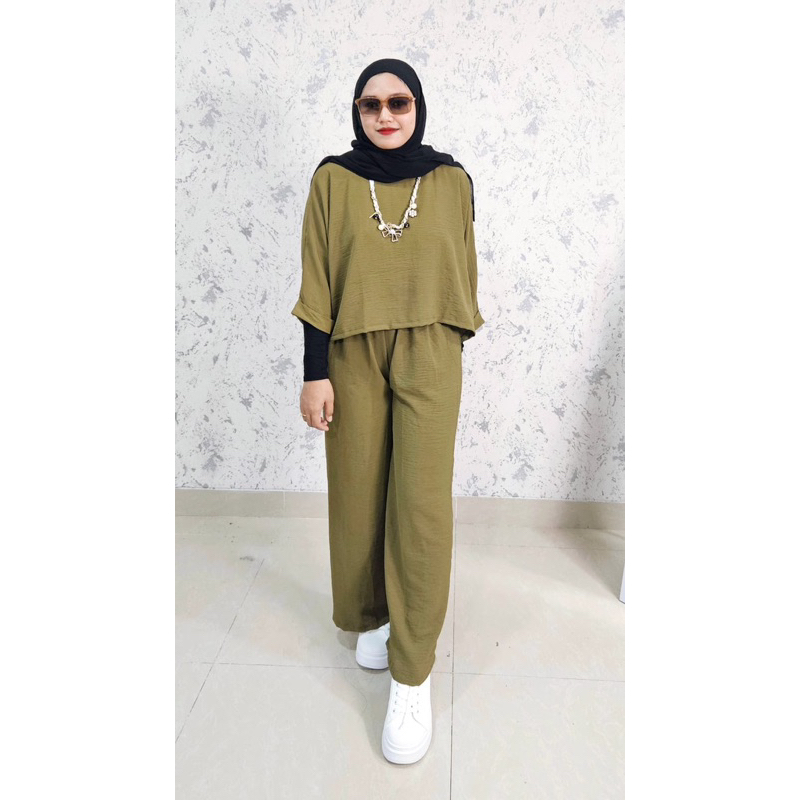 one set crop top crinkle