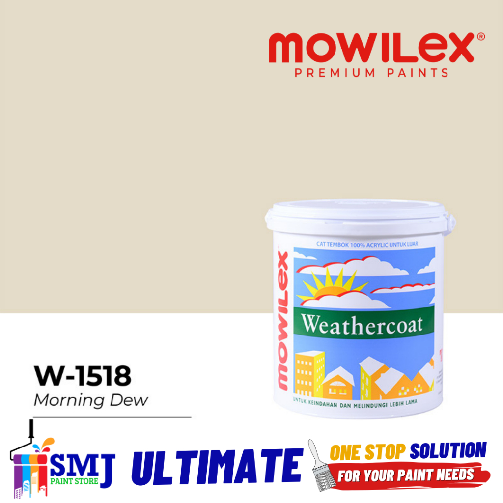 Cat Tembok Eksterior MOWILEX WEATHERCOAT W 1518 Morning Dew 2,5L