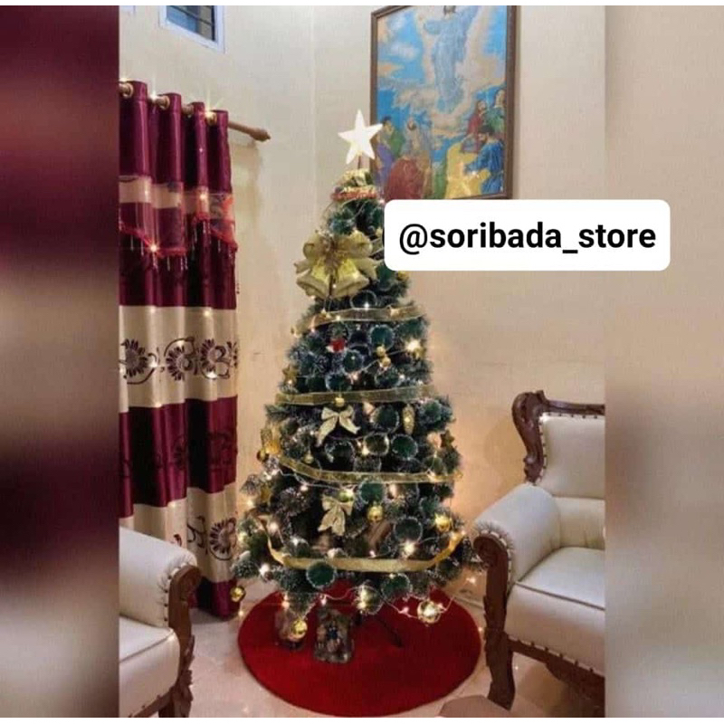 Pohon Natal Jarum Premium 150cm Mewah dan Keren | Pohon Natal Premium | Pohon Natal Murah
