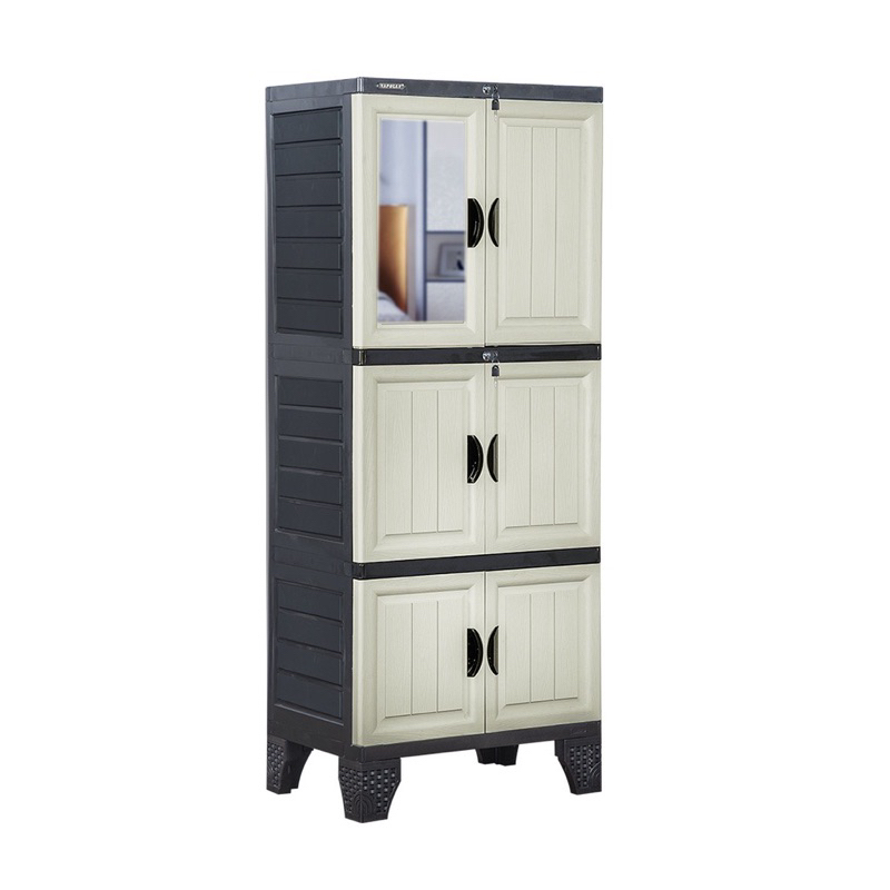 Napolly Lemari Pakaian  Rak + Cermin BCBC-R.21X.C2K