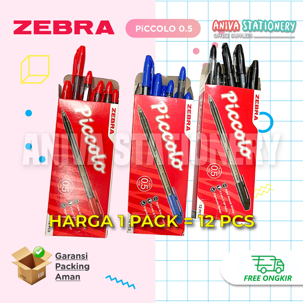 

ZEBRA PICCOLO PULPEN PENA SEMI GEL BALLPOINT SUPER SMOOTH HARGA LUSIN