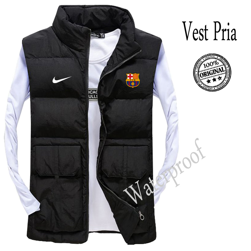 Jaket Rompi Pria Barcelona/Rompi Pria Murah/Rompi Pria Outdoor/Rompi Motor Pria/Jaket Rompi Cowok/Ro