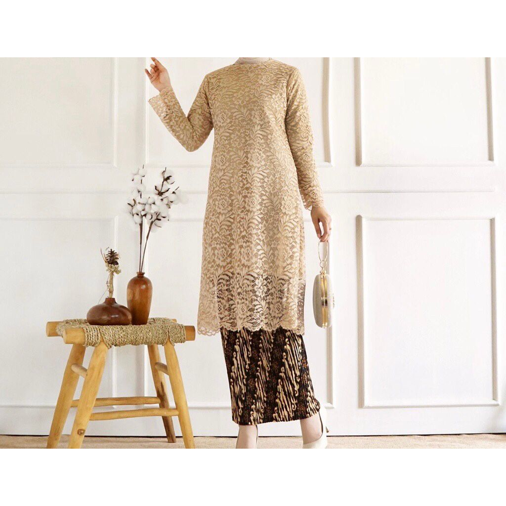 SETELAN KEBAYA JUMBO TUNIK MEWAH BRUKAT M-5XL /SET KEBAYA LEBARAN/ SET KEBAYA RINJANI/ATASAN RINJANI