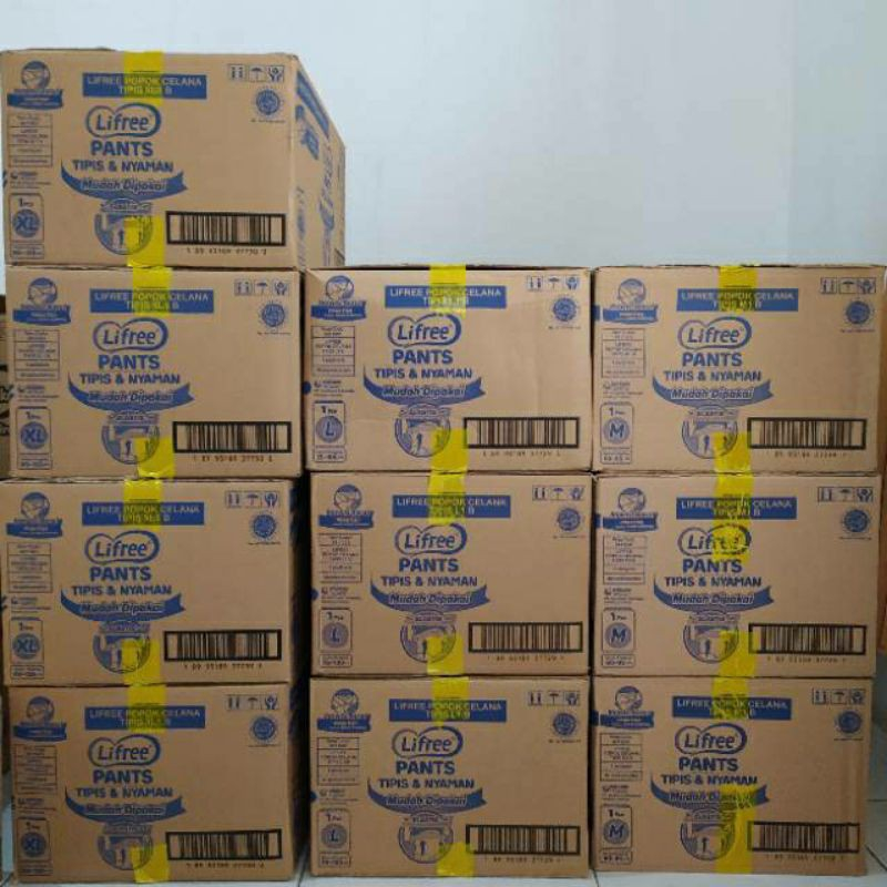 Lifree Pants Popok CELANA Dewasa Sachet 1 KARTON isi 48 sachet Ukuran