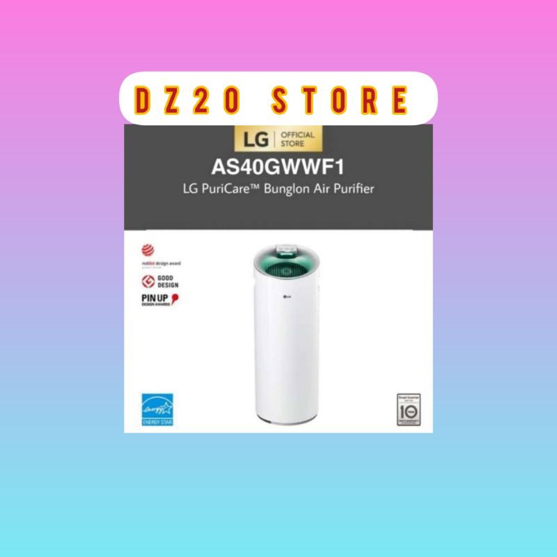 LG AS40GWWF1 AIR PURIFIER PURICARE 38.8M² BUNGLON AIR PURIFIER MULTIFILTRASI