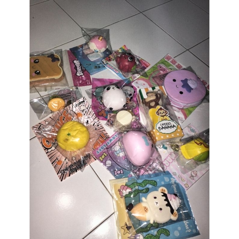 Preloved squishy ksi,punimaru,sanqi elan,ibloom