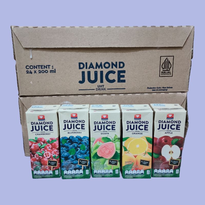 

Diamond Juice Drink All Varian 200ml [24 kotak/Karton] Free Bubble Wrap