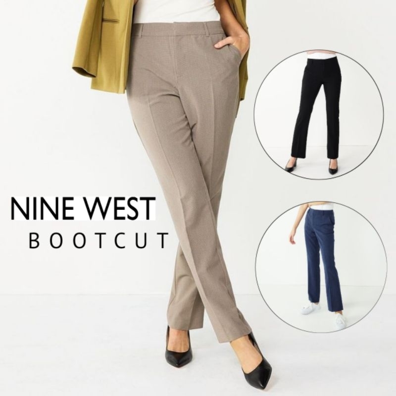 Celana Apt9 Tummy Control Pants Nineweist Celana Cutbray Panjang Wanita Stretch Bahan Melar Jumbo Bi