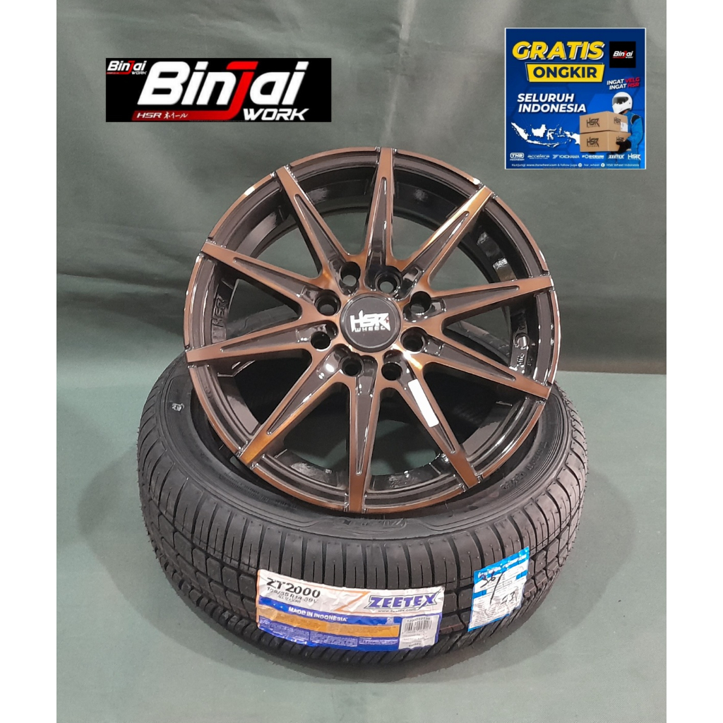 paketan pelek dan ban mobil termurah telaris hsr wheels ring 14 buat wuling air ev pnp tinggal pasan