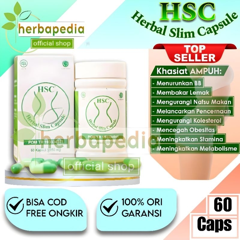 Herbal Slim Capsule HSC Obat Diet Pelangsing Badan Rekomendasi Dokter 100% Asli Original Bpom