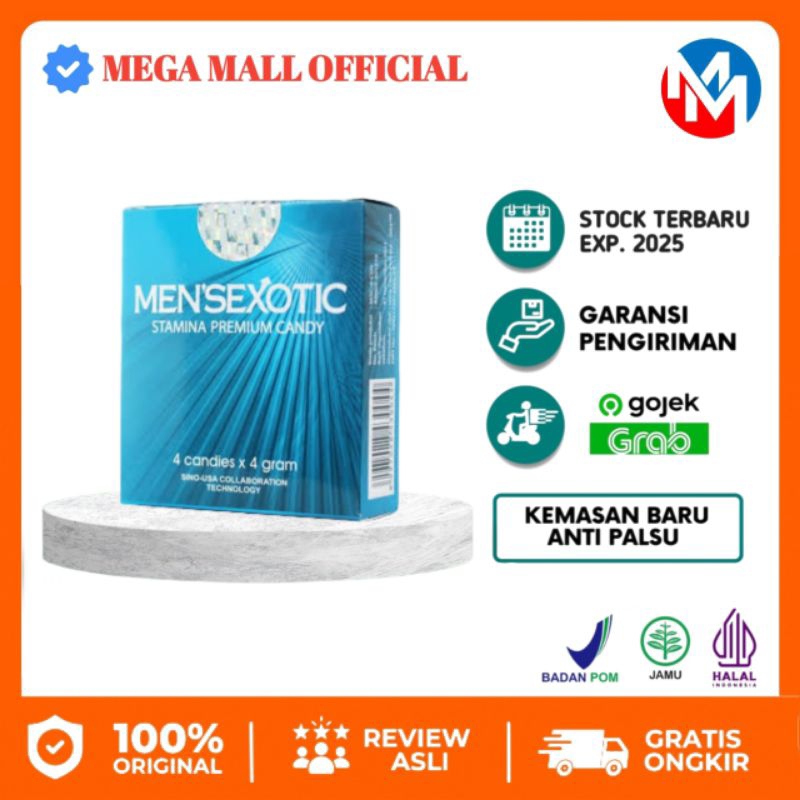 MENSEXOTIC ASLI 100% ORIGINAL 4 PCS PERMEN GINSENG STAMINA