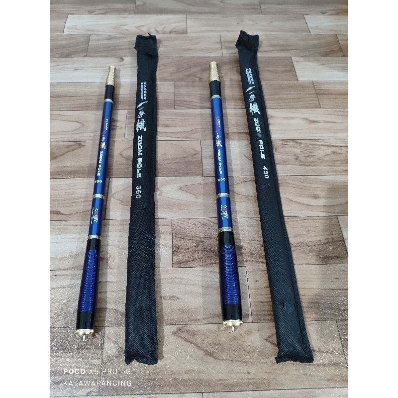 Tegek Carbon Oxgn Zoom Pole 360 / 450 / 540 ( Drat )(Ruas Pendek)