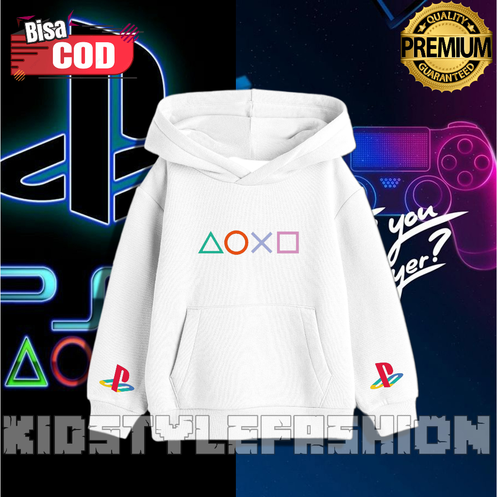 JAKET SWEATER HOODIE ANAK PLAYSTATION BUTTON - HOODIE ANAK PLAYSTATION BUTTON