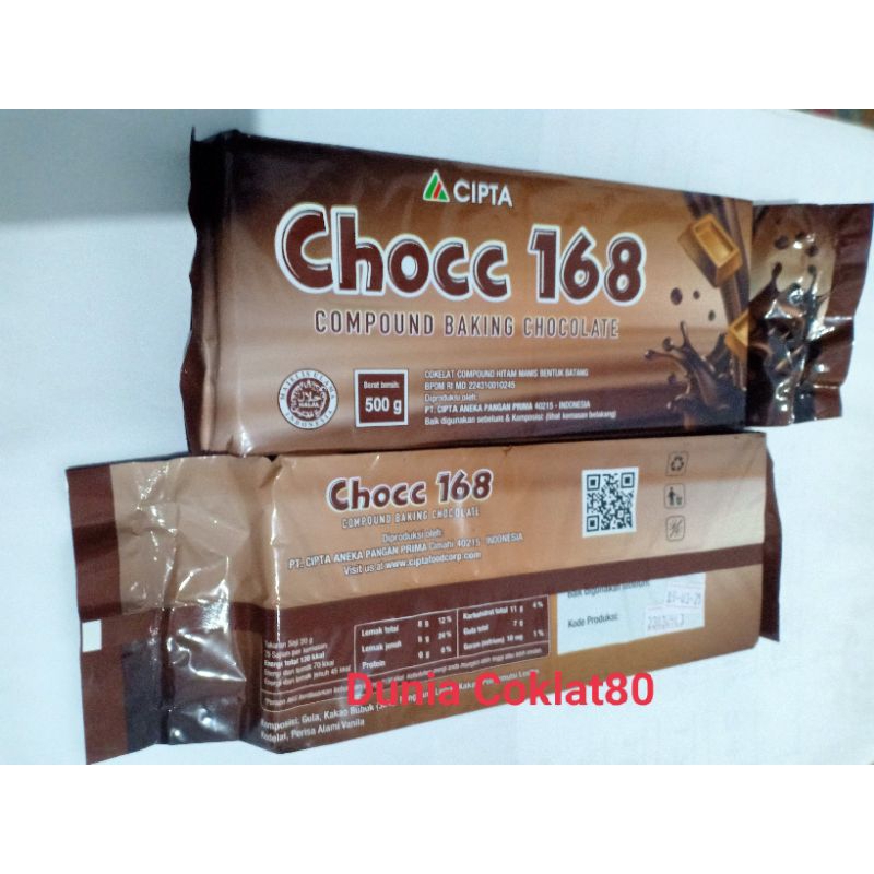 

Chocolate Compound coklat batang Chocc 168 250gr