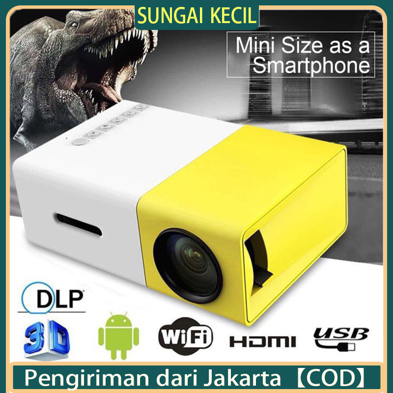 Original] Mini Proyektor YG300 Proyektor LED 1080 P Portabel Mini Projector Bioskop Bioskop Rumah Te