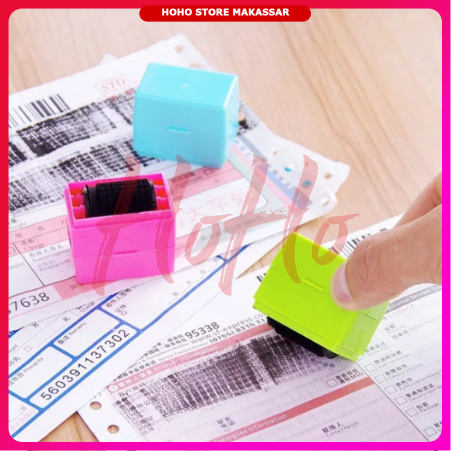 

Stempel Penghapus Identitas Nama Alamat Resi Paket Stamp Roller Stampel Stempel Pelindung Data Identitas Paket - SROL