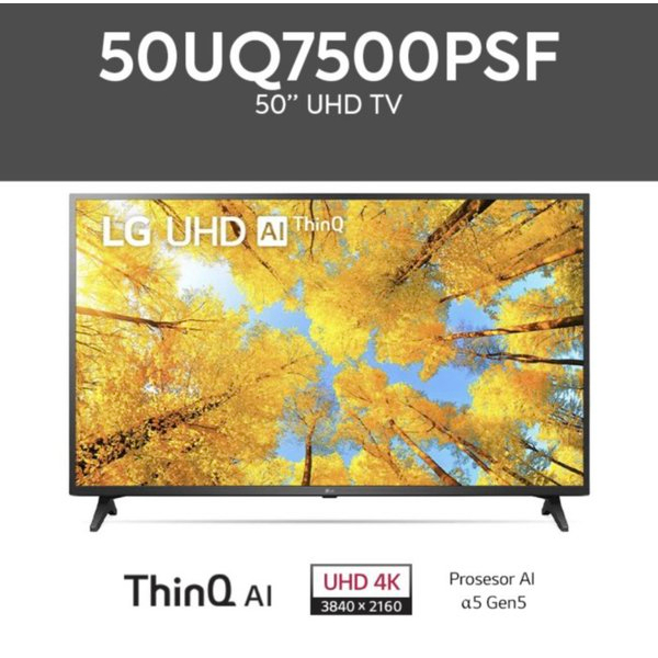 LG TV / TELEVISI LED UHD 4K SMART DIGITAL 50UQ7500PSF 50 INCH