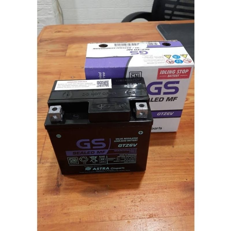Aki Kering GS Astra GTZ6V Original Vario 125 150 N Max CB150R Satria FU RX King MF 5Ah 100% Asli