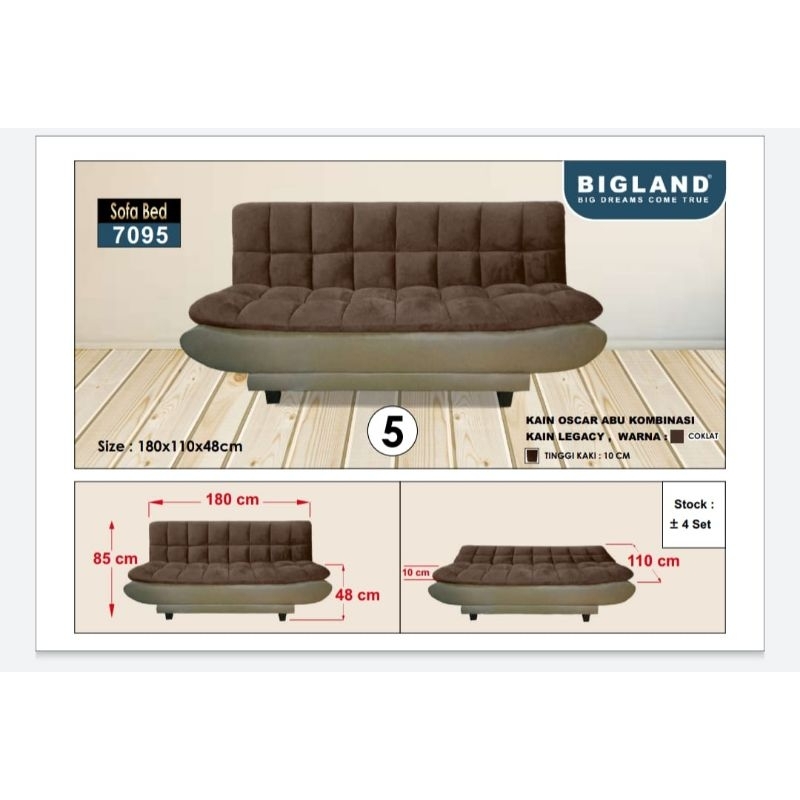 promo sofabed bigland legacy 180 x 48 x 85 Lampung only