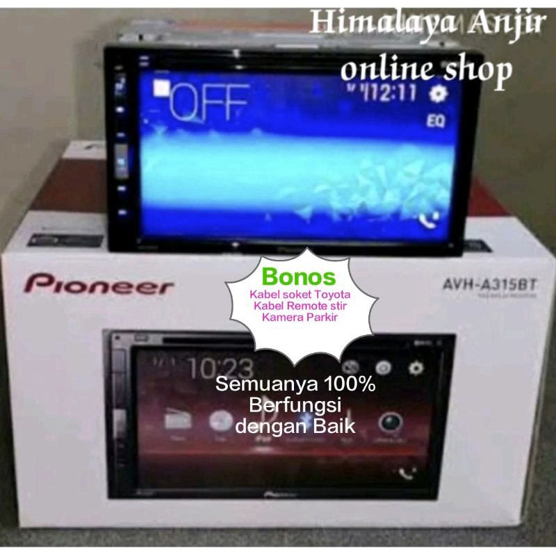 Head unit Double din Pioneer avh a315BT Mirrolink Suara Mantap Bekas Copotan Jamin Mantul