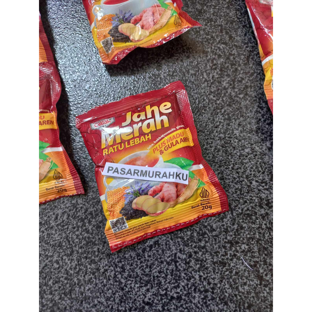 

30 SACHET JAHE MERAH RATU LEBAH SUPER PLUS MADU DAN GULA MERAH / JAHE HERBAL RATU LEBAH