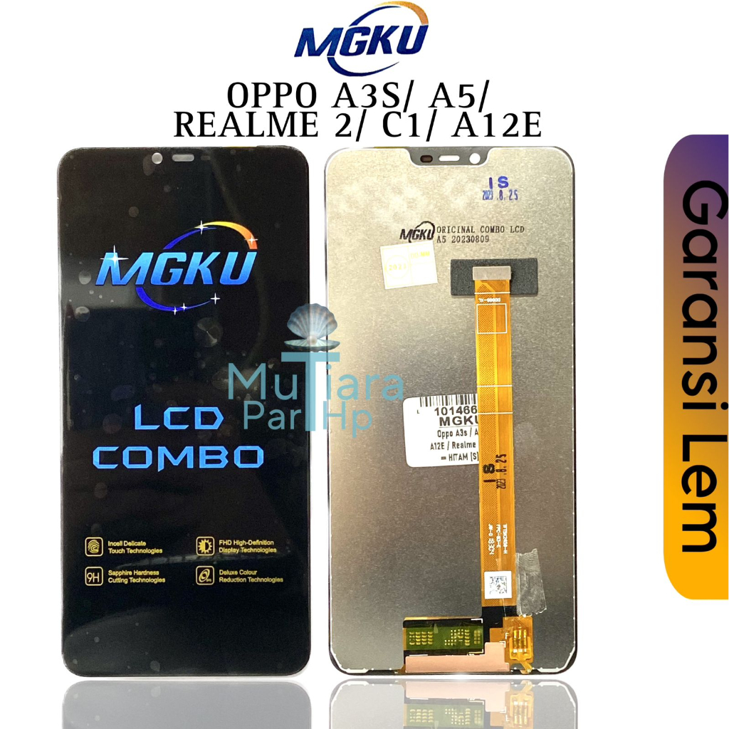 ORIGINAL MGKU - LCD Touchscreen Fullset Oppo A3S / CPH1803 / CPH1853  / A5 / AX5 / CPH1809 / Realme 