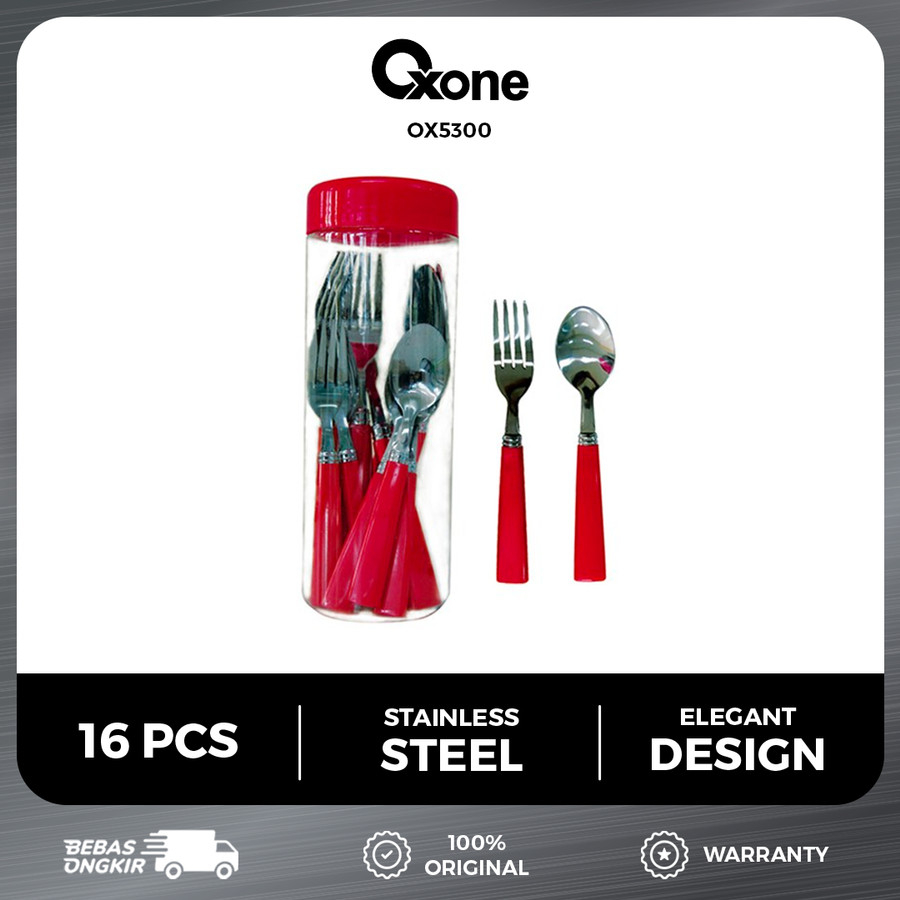 Oxone OX5300 Sendok Garpu Makan Cutlery Set 16 Pcs Stainless