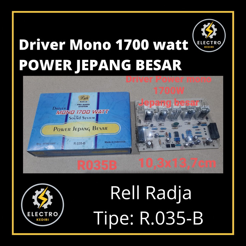 kit Rell Power Jepang Besar 1700watt | Driver Mono 1700 watt power japan besar | R.035B