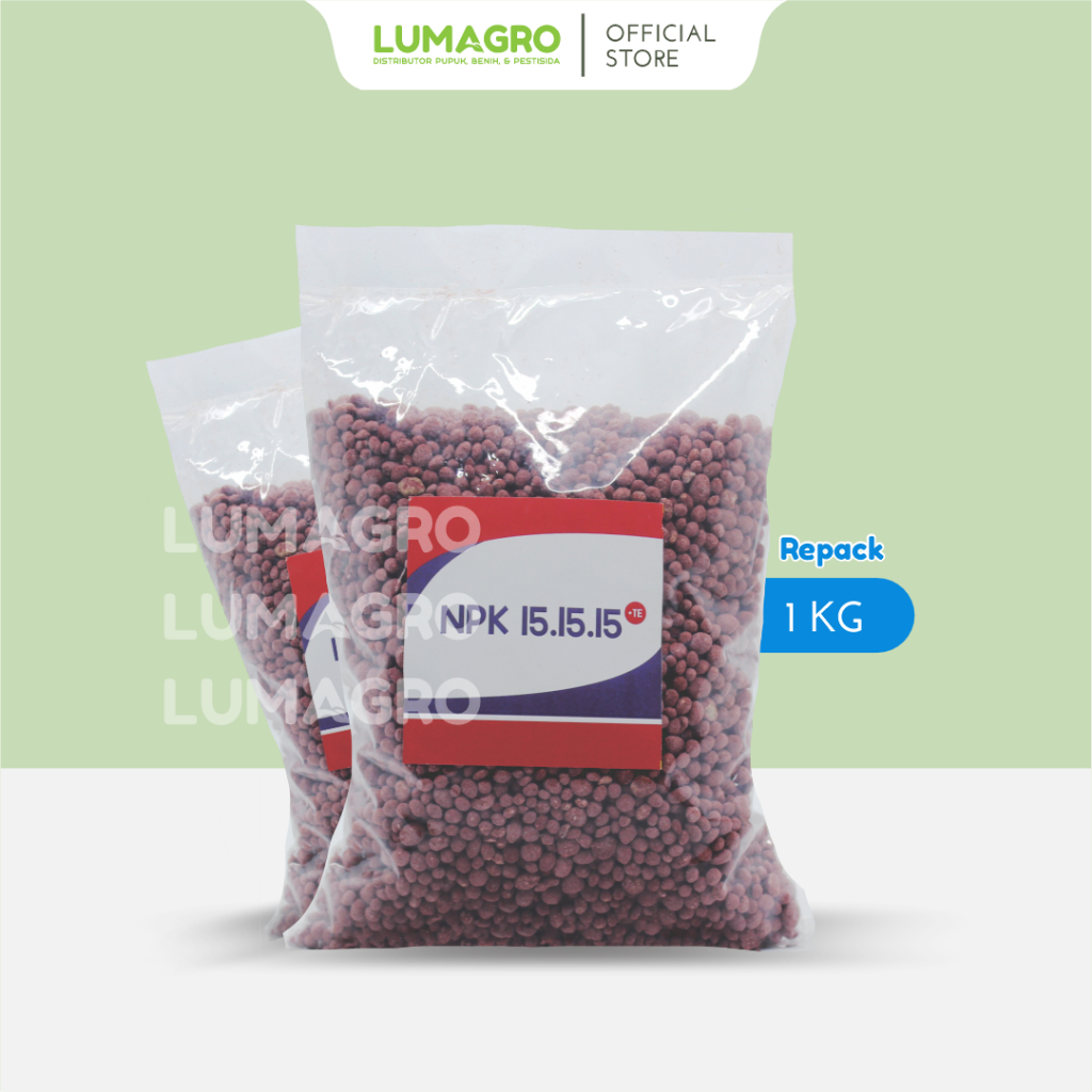 Pupuk NPK Pak Tani 151515 TE 1kg Repack Nutrisi Untuk Mempercepat Proses Pembuahan Fase Generatif
