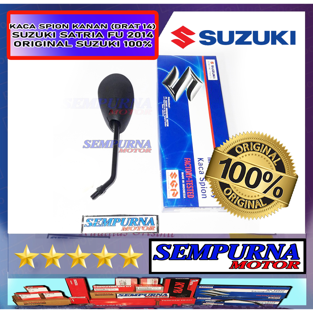 56500B28F40N000 Kaca Spion Kanan Satria Fu 2014 Facelift Drat 14 100% Original Suzuki Asli Ori SGP